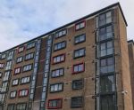 Pendleton flats with insulation and cladding removed in Salford 